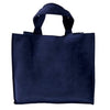 Navy Velvet Tote Bag - Initially London