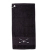 Black Monogrammed Navy Wentworth Golf Towel made from 100% Terry Cloth Toweling - Initially London