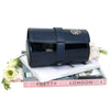 Monogrammed Navy Westbury Watch Case which is made from 100% leather with cushioned velvet roll inside - Initially London