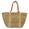 Wetherby Tote in Coral and Sage which is made from 100% Organic Jute - Initially London