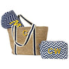 Monogrammed Navy Wetherby Tote made from 100% Organic Jute - Initially London