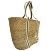 Wetherby Tote in Sage and Coral which is made from 100% Organic Jute - Initially London