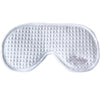 Monogrammed White Waffle Eye Mask Cotton made from White Waffle Cotton with satin piping, black velvet lining and elastic strap - Initially London