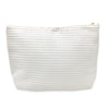 White Waffle Windsor Wash Bag made from 100% cotton exterior and nylon lining inside - Initially London