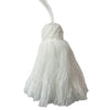 White Handmade Yarn Tassel made in Morocco - Initially London